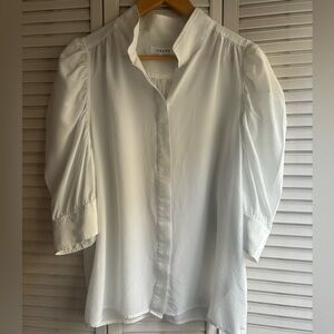FRAME Gillian White Silk Blouse